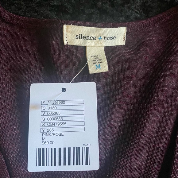 UO silence + noise pink burgundy dress NWT - Picture 12 of 13
